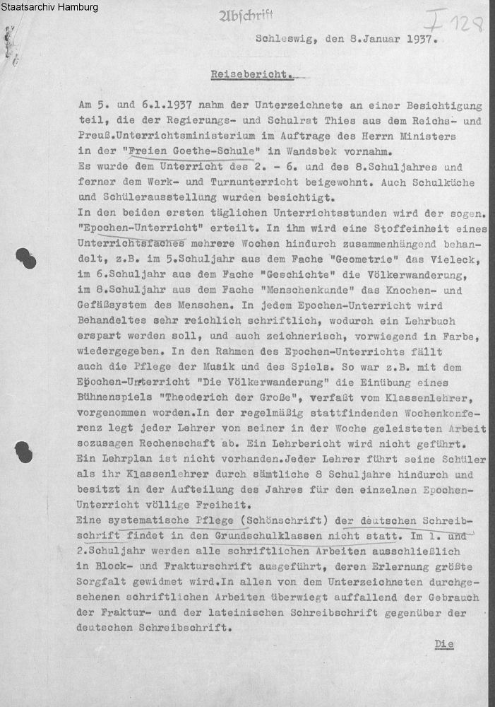 Bericht Schulrat Viernow 1937 S. 1
